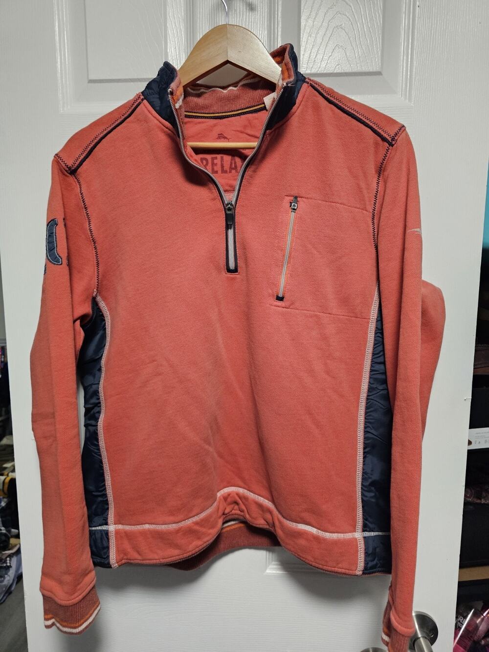 Tommy Bahama Relax Mens 1/4 Zip Pullover Sweatshirt Knit Sweater Medium